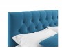 Мягкая кровать Verona 1600 синяя с ортопедическим основанием недорого
