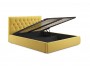 Мягкая кровать Verona 1400 желтая с подъемным механизмом купить