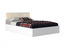 Кровать Виктория ЭКО-П 140 белая с матрасом Promo B Cocos