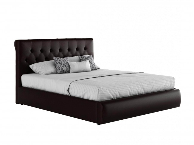 Мягкая интерьерная кровать "Амели" 1600 венге с матрас фото