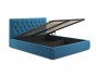 Мягкая кровать Verona 1600 синяя с подъемным механизмом недорого