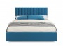 Мягкая кровать Olivia 1600 синяя с подъемным механизмом фото