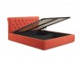Мягкая кровать Ameli 1400 оранж с подъемным механизмом с матрасо недорого