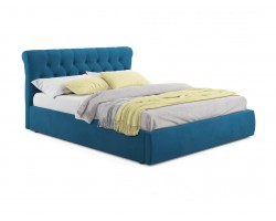 Кровать Мягкая Ameli 1400 синяя подъемным механизмом матрасо