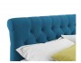 Мягкая кровать Ameli 1400 синяя с подъемным механизмом с матрасо распродажа