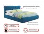 Мягкая кровать Ameli 1600 синяя с подъемным механизмом с матрасо фото