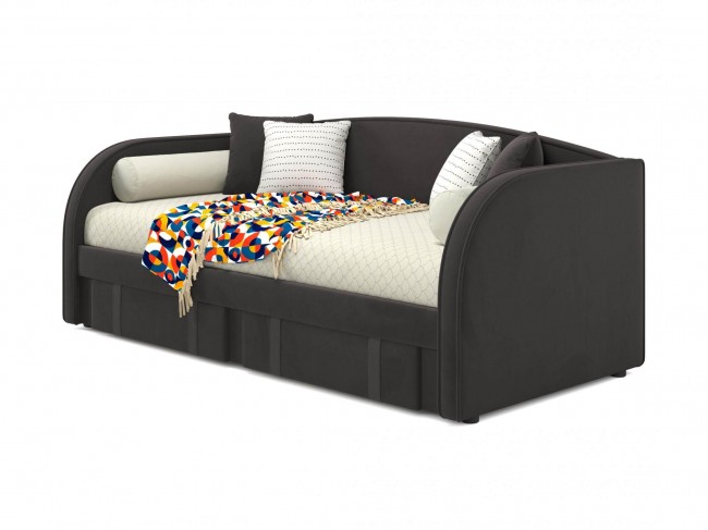Мягкая кровать Elda 900 шоколад с ортопедическим основанием фото