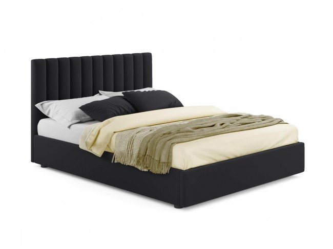 Мягкая кровать Olivia 1800 темная с подъемным механизмом фото