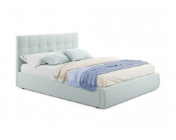 Двуспальная кровать Мягкая Selesta 1800 мята пастель с подъемным механизмом