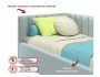 Мягкая кровать Milena 900 мята пастель с подъемным механизмом распродажа