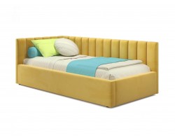 Кровать Мягкая Milena 900 желтая с подъемным механизмом