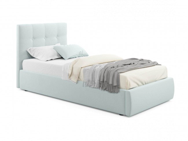 Мягкая кровать Selesta 900 мята пастель с подъемным механизмом фото