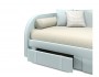 Мягкая кровать Elda 900 мята пастель с ортопедическим основанием недорого