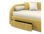 Мягкая кровать Elda 900 желтая с ортопедическим основанием и мат распродажа