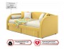 Мягкая кровать Elda 900 желтая с ортопедическим основанием и мат распродажа