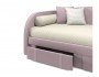 Мягкая кровать Elda 900 лиловая с ортопедическим основанием и ма от производителя