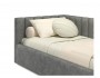 Мягкая кровать Milena 900 кожа графит с подъемным механизмом недорого