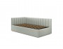 Мягкая кровать Milena 900 кожа серый с подъемным механизмом распродажа