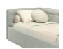 Односпальная кровать-тахта Bonna 900 кожа серый с подъемным меха недорого
