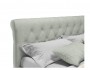Мягкая кровать Ameli 1600 кожа серый с подъемным механизмом распродажа