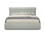 Мягкая кровать Ameli 1600 кожа серый с подъемным механизмом фото