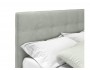 Мягкая кровать Selesta 1200 кожа серый с подъемным механизмом распродажа