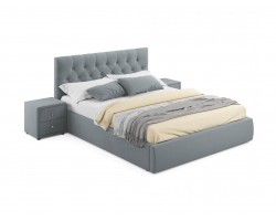 Двуспальная кровать Мягкая с тумбами Verona 1600 подъемным механизмо