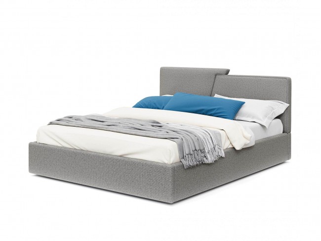 Мягкая кровать Vega 1600 серый с подъемным механизмом фото