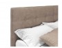 Мягкая кровать Selesta 1200 кожа латте с подъемным механизмом распродажа