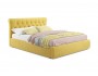 Мягкая кровать с тумбами Ameli 1600 желтая с подъемным механизмо недорого