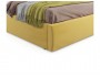 Мягкая кровать с тумбами Ameli 1600 желтая с подъемным механизмо недорого