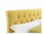 Мягкая кровать с тумбами Ameli 1600 желтая с подъемным механизмо распродажа