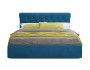 Мягкая кровать с тумбами Ameli 1600 синяя с подъемным механизмом купить
