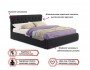 Мягкая кровать с тумбами Ameli 1600 темная с подъемным механизмо распродажа