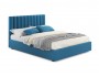 Мягкая кровать с тумбами Olivia 1600 синяя с подъемным механизмо купить