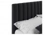 Мягкая кровать с тумбами Olivia 1600 темная с подъемным механизм недорого