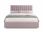 Мягкая кровать с тумбами Olivia 1600 лиловая с подъемным механиз фото