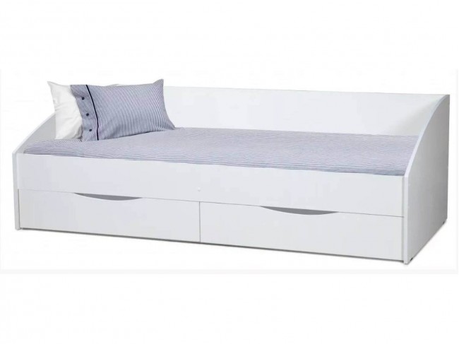 Кровать Фея - 3 одинарная симметричная (90х200) белый фото