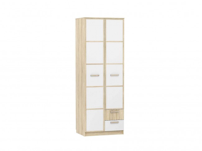 Шкаф для одежды НМ 014.07 с ящиками «Фанк» Дуб сонома/белый скан фото