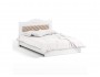 Кровать 1400 с мягким элементом Италия ИТ-8 + ИТ-8А белое дерево недорого