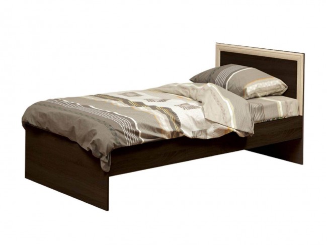 Кровать одинарная с настилом 21.55 (900 мм) венге/дуб фото