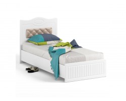 Кровать 900 с настилом и мягким элементом Монако МН-10 +