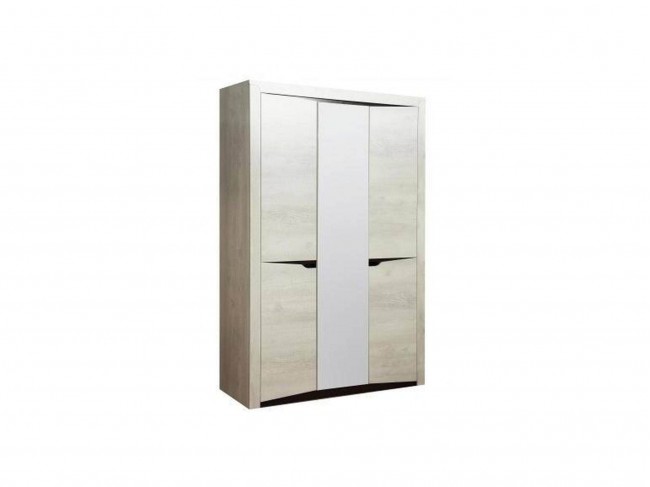 33.02 Лючия 3-х дв. шкаф для одежды бетон пайн белый/венге фото