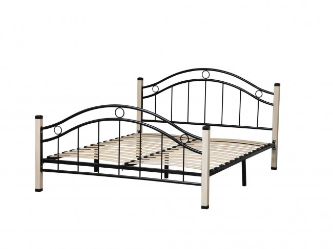 Скарлетт кровать двуспальная 1600 Дуб Сонома/черный фото
