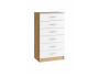 Комод высокий Катрин 4, дуб крафт золотой/белый купить