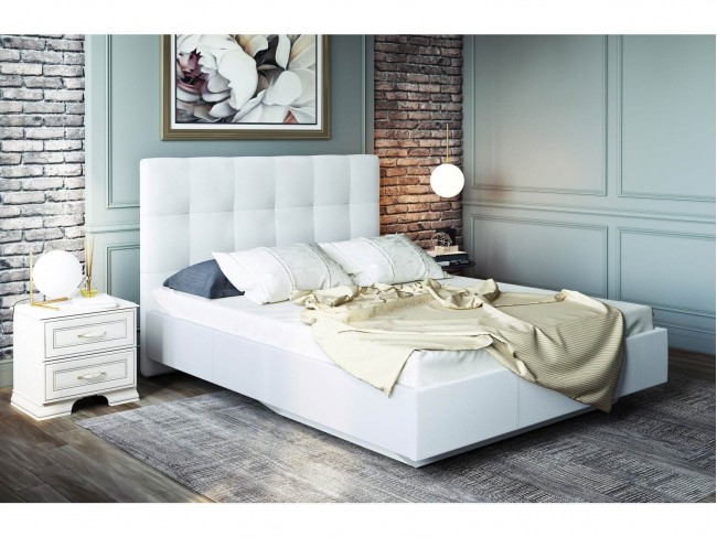 Кровать с латами Каприз 140х200, белый фото