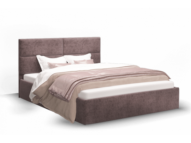 Кровать с ортопедическим основанием Сити 160х200, серо-фиолетовы фото