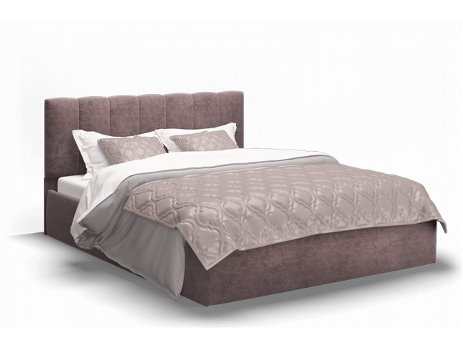 Кровать с подъемным механизмом Элен 140х200, серо-фиолетовый фото