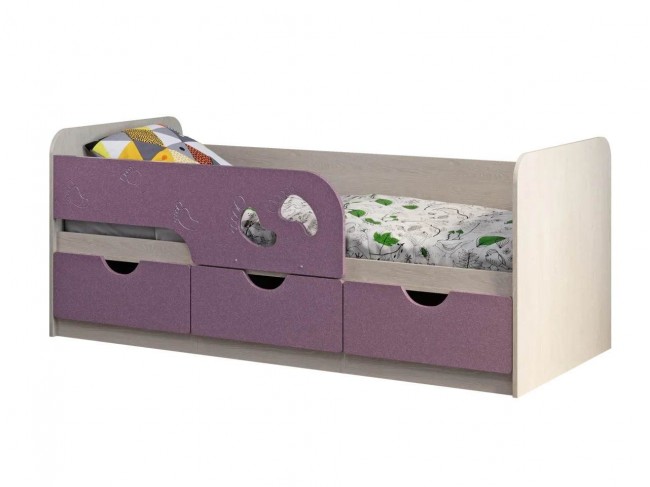 Кровать Минима Лего 80х160, лиловый сад фото