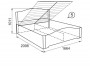 Кровать с подъемным механизмом Виктория 05 160х200 недорого